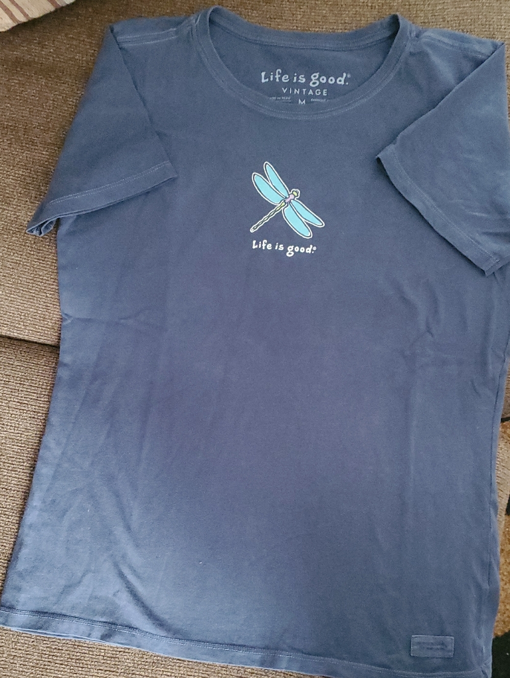 Life is Good Vintage Navy Dragonfly Tee